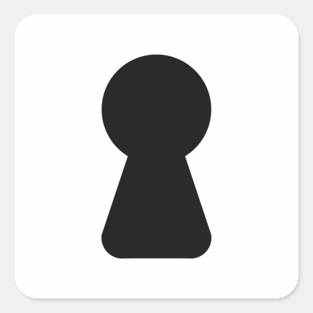 KEYHOLE FYRKANTIGT KLISTERMÄRKE (Framsida)