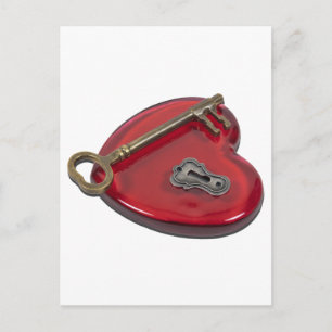 KeyHoleKeyRedHeart071611 Vykort