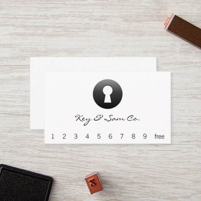 Keyholen knäppas lojalitetskort (Fram/Back In Situ)