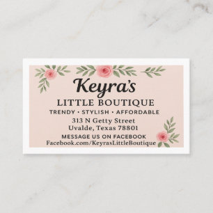 KEYRA'S LILLA BUTIK I UVALDE VISITKORT
