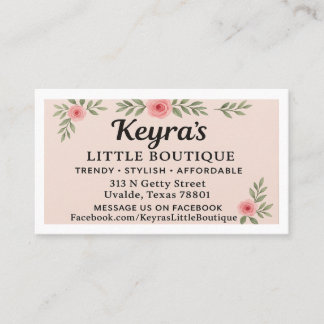 KEYRA'S LILLA BUTIK I UVALDE VISITKORT
