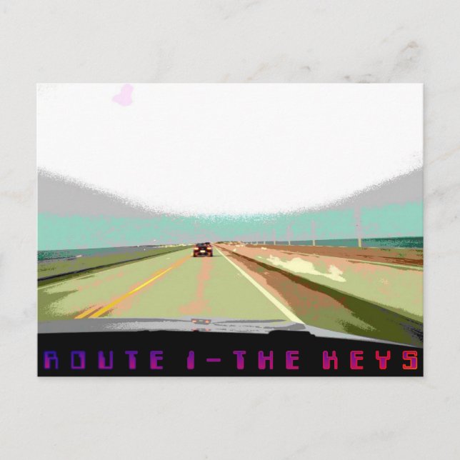 Keys Route 1 Highway, Florida Vykort (Framsida)