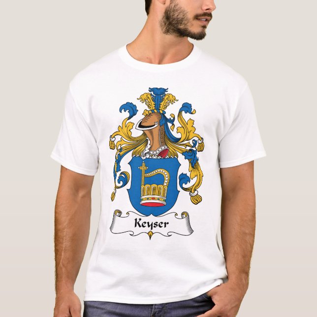 Keyser familjvapensköld t shirt (Framsida)