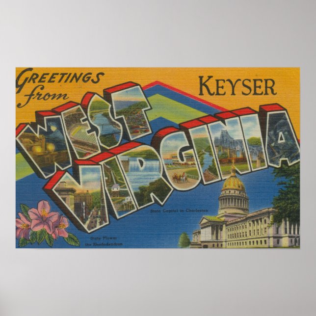 Keyser, Väster Virginia - Large Brev Scenes Poster (Framsidan)