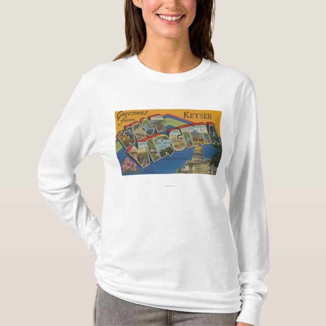Keyser West Virginia - stora brevplatser Tee Shirt (Framsida)