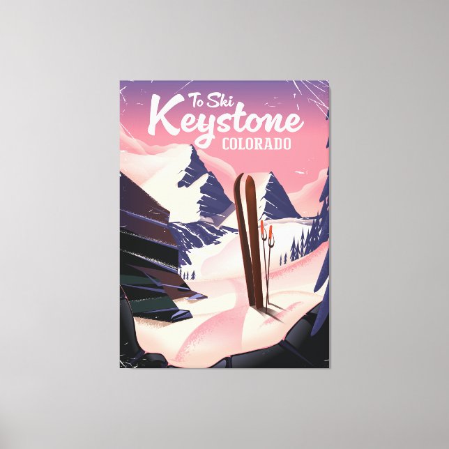 Keystone att åka skidor canvastryck (Framsida)