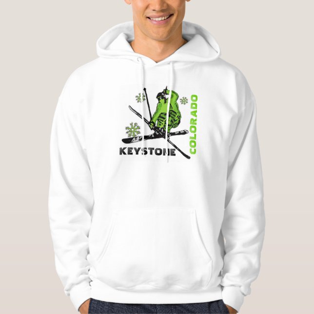 Keystone Colorado grönt Temkilles ski hoodie (Framsida)