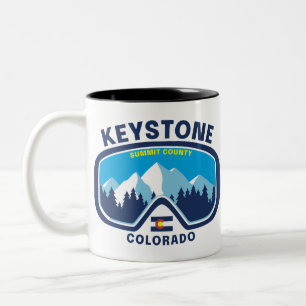 Keystone Colorado Mountain Ski Goggles Två-Tonad Mugg