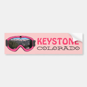 Keystone Colorado rosa snö goggle bildekal
