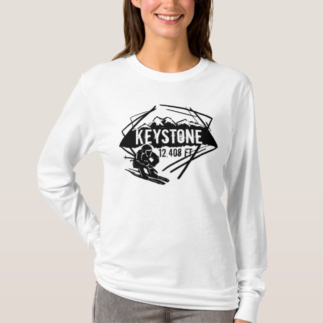 Keystone Colorado ski elevation dam hoodie Tee (Framsida)