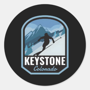 Keystone Colorado Ski Mountain Runt Klistermärke