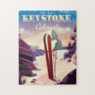 Keystone, Colorado Ski vintage stil poster. Pussel