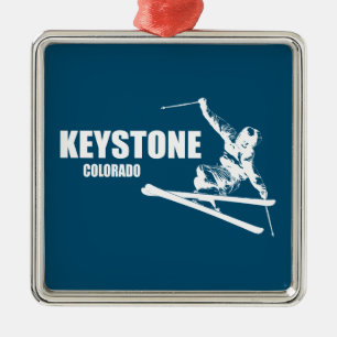 Keystone Colorado Skier Julgransprydnad Metall