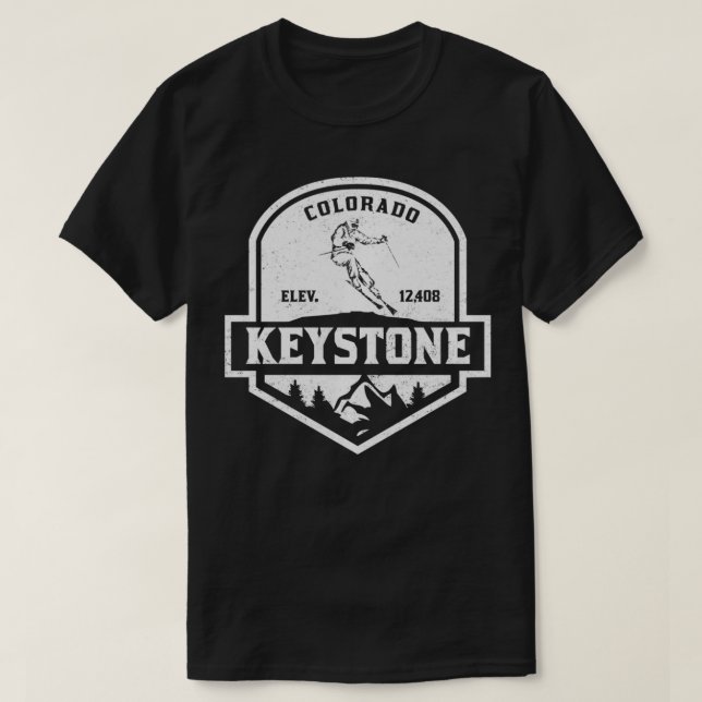 Keystone Colorado Snö Skiing Pullover T Shirt (Design framsida)