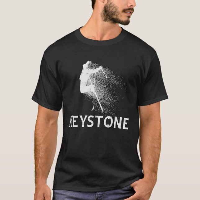 Keystone Colorado Snö Skiing T Shirt (Framsida)