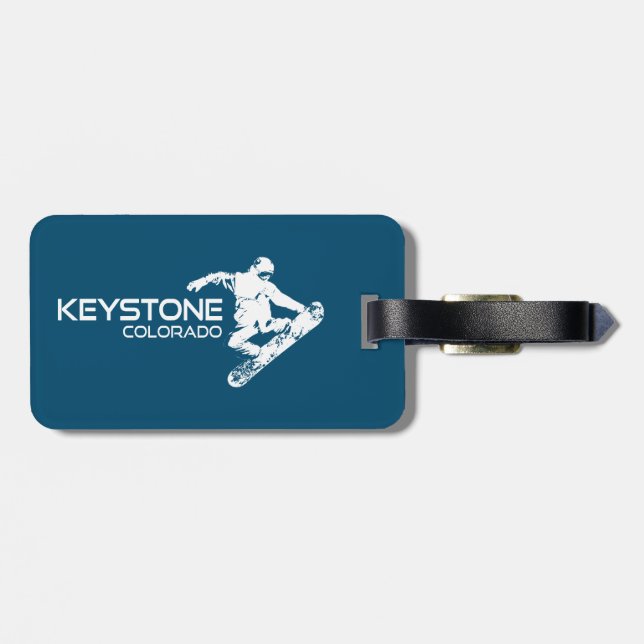 Keystone Colorado Snowboardåkare Bagagebricka (Baksida Vågrät)