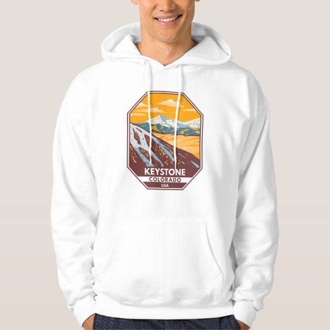 Keystone Colorado Winter Ski Area Hoodie (Framsida)