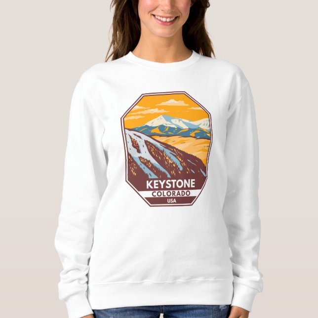 Keystone Colorado Winter Ski Area  T Shirt (Framsida)