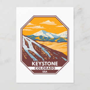 Keystone Colorado Winter Ski Area Vykort