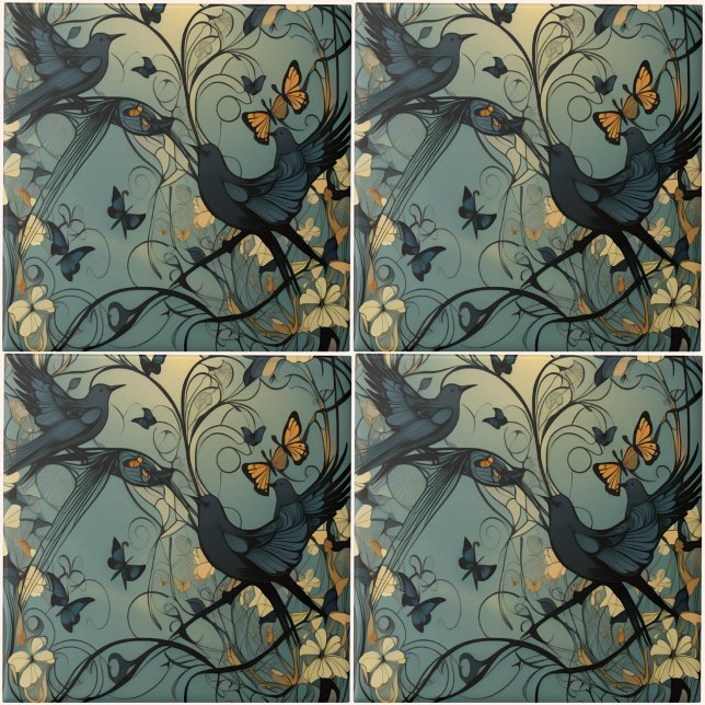 Keystone Fredfull Keramisk Kakel (Keystone Peace Ceramic Tile
(Four by Four)
)