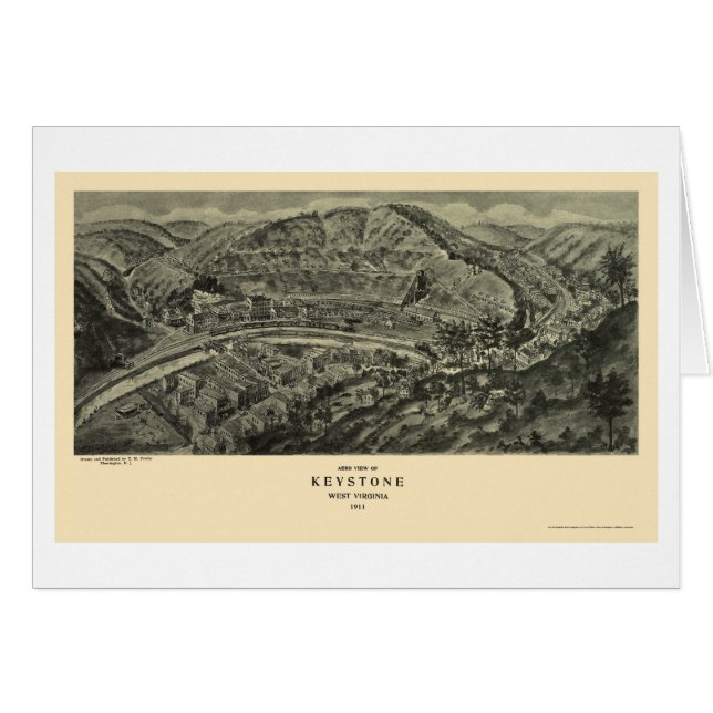 Keystone panorama- karta för WV - 1911 Hälsningskort (Framsidan Horizontal)