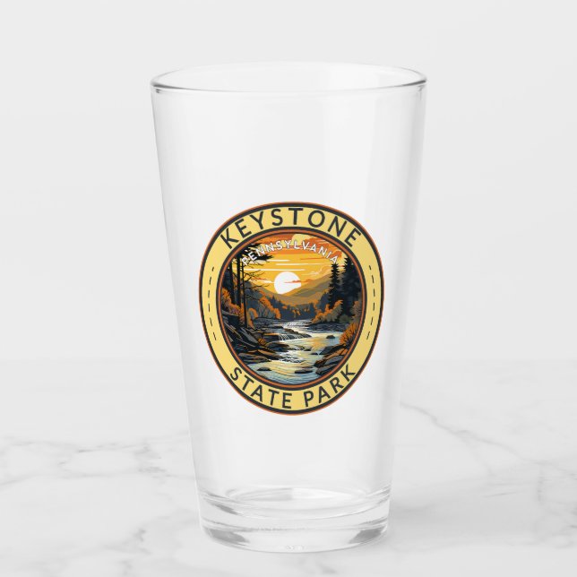 Keystone Park Pennsylvania Travel Art Badge Glaskopp (Framsida)