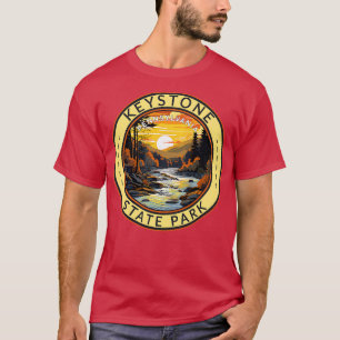 Keystone Park Pennsylvania Travel Art Badge T Shirt