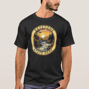 Keystone Park Pennsylvania Travel Art Badge T Shirt