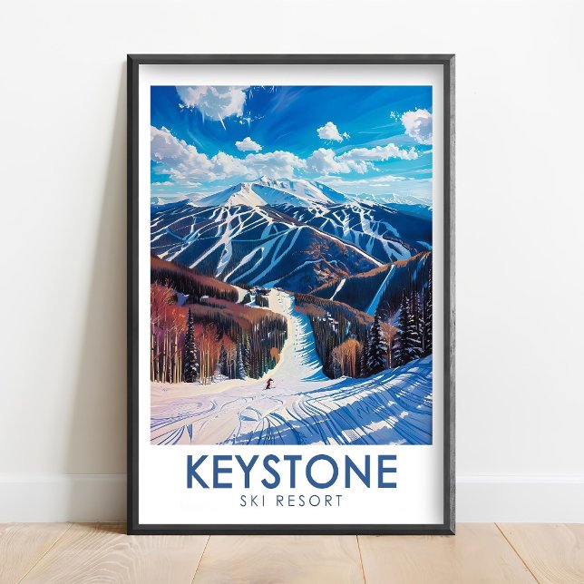 Keystone Ski Resort Art - Dercum Mountain Print -  Poster (Skapare uppladdad)