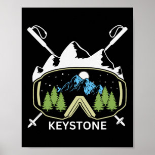 Keystone Ski Resort Colorado Skidåkning Souvenir Poster