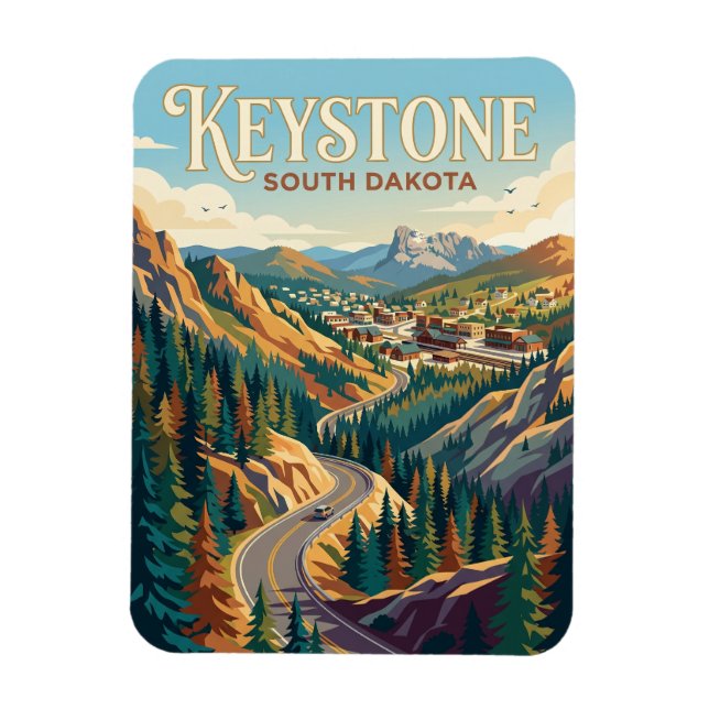 Keystone South Dakota Magnet (Vertikal)