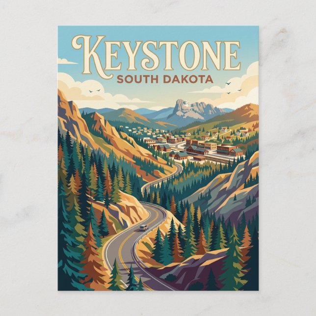 Keystone South Dakota Vykort (Framsida)