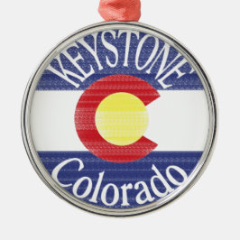 Keystonen Colorado cirklar flagga Julgransprydnad Metall