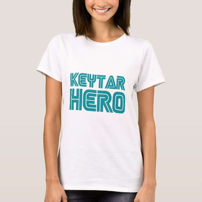 Keytar Hero Gamer wackiest bäst säljande Tee (Framsida)