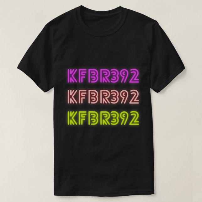KFBR392-licensplatsens Retro 1980s-design T Shirt (Design framsida)
