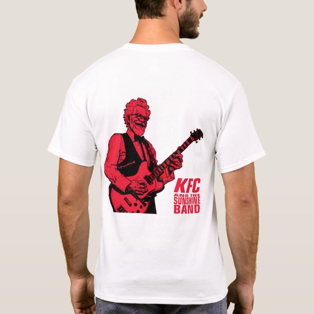 KFC och solskenbandet med Guitar Dan T Shirt (Baksida)