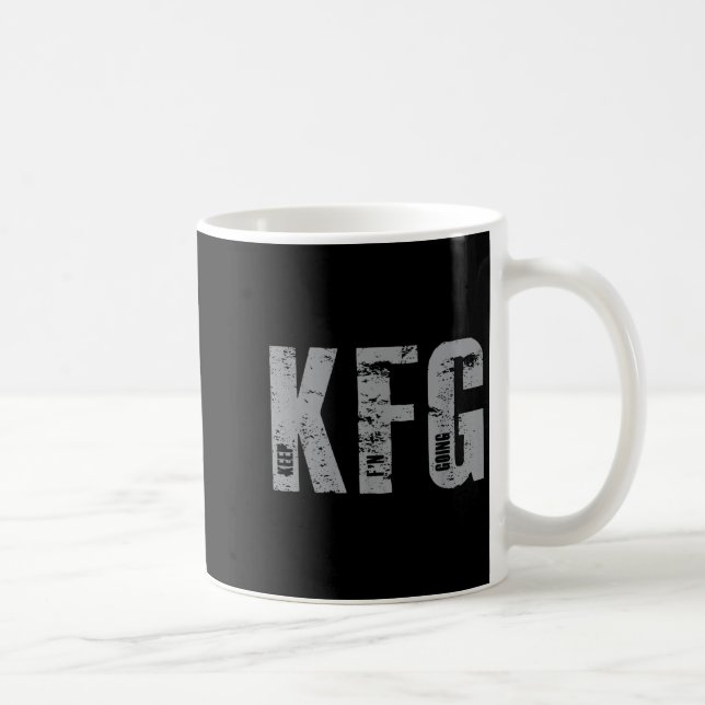 Kfg Fortsätt F'n Att Gå Militär Stil  Kaffemugg (Höger)