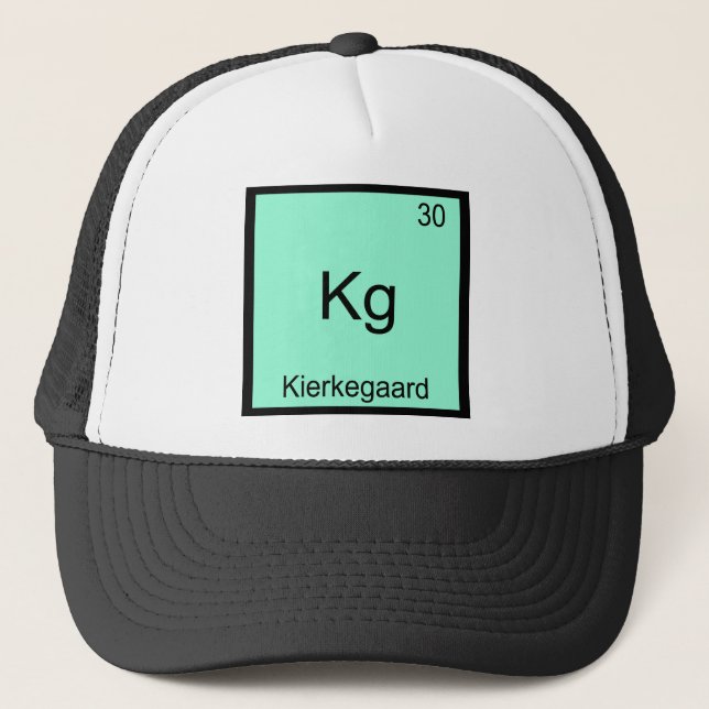 Kg - Kierkegaard Roligt Element Kemisymbol T Truckerkeps (Framsida)
