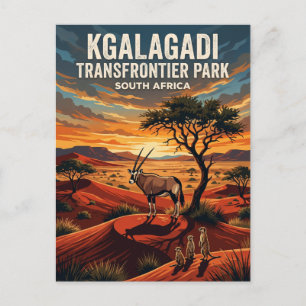Kgalagadi Transfrontier Park Sydafrika Vykort
