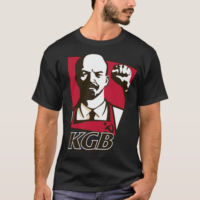 KGB Lenin Putin SovjetRyssland Propaganda NKVD Rev T Shirt (Framsida)