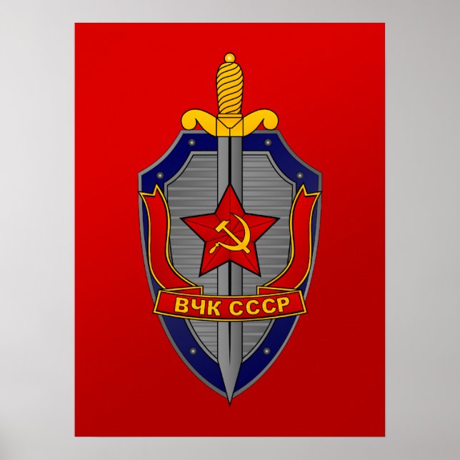 KGB Shield på Red Poster (Framsidan)