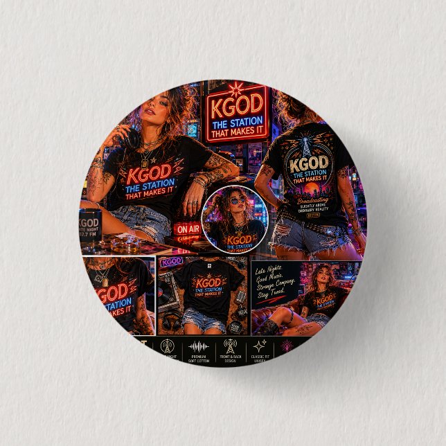 KGOD Radio Late Night  Knapp (Framsida)