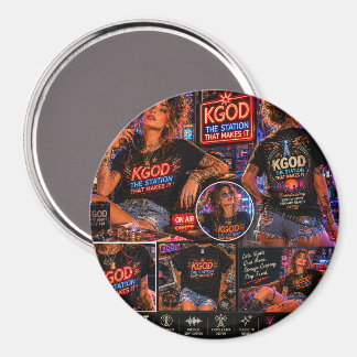 KGOD Radio Late Night  Magnet