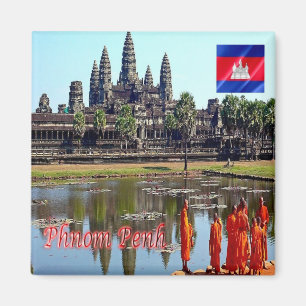 KH - Kambodja - Siem Reap - View of Angkor Wat Magnet