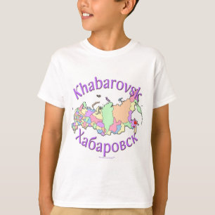 Khabarovsk Ryssland karta Tee Shirt