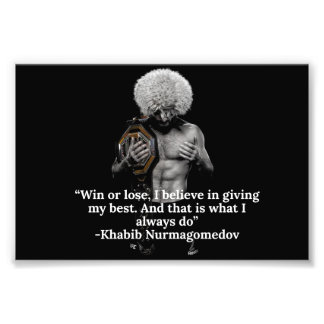 Khabib citat affisch fototryck