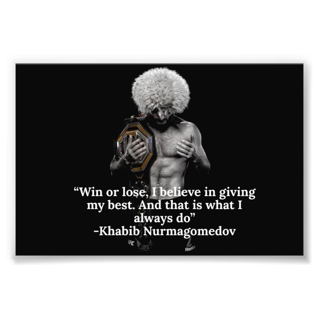 Khabib citat affisch fototryck (Framsidan)