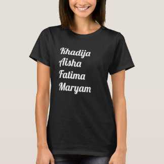 Khadija Aisha Fatima Maryam Kvinnor Inom Islam T Shirt