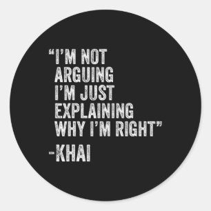 Khai Quote Funny Birthday Custom Name Idea Enginee Runt Klistermärke