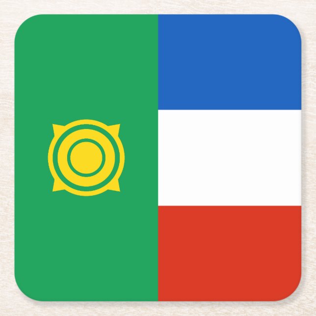 Khakassia Flagga Underlägg Papper Kvadrat (Framsidan)